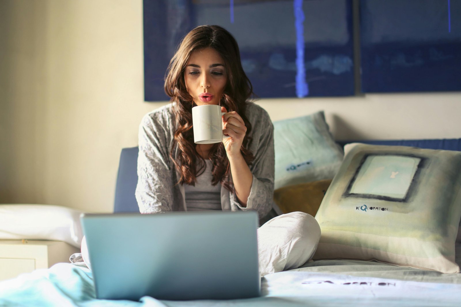 Woman using a laptop